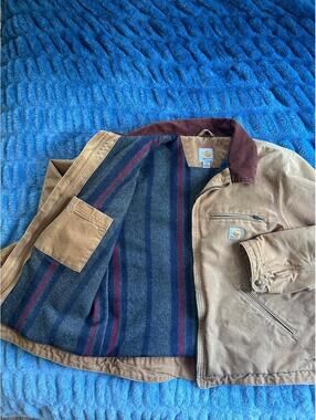 vintage Carhartt J97 Sandstone Duck Detroit Jacket! Size - (L Tall)